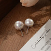 【分销】【珍珠溯源】戴拉淡水有核珍珠11-12mm耳钉S925银，YH5511002，采用近正圆微瑕强光淡水有核珍珠，大点位 商品缩略图5