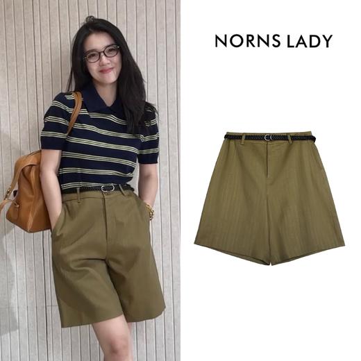 NORNS LADY诺恩 夏季新款“老钱风”遮肉显瘦百搭神裤休闲短裤（赠腰带） T25KK06307【清仓不退不换】 商品图1