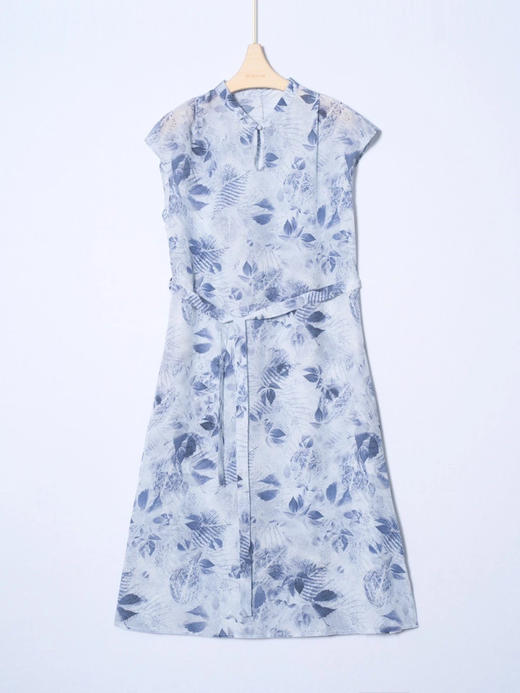 女士短袖真丝连衣裙 商品图0