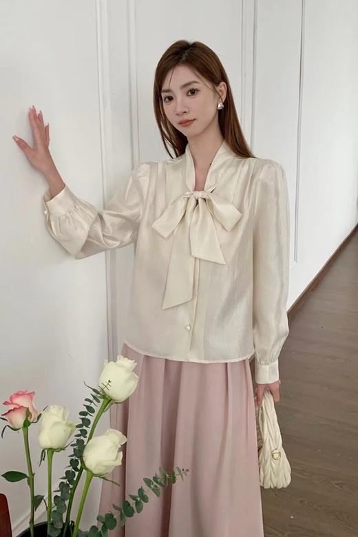 Le Malene 清新甜美蝴蝶结上衣高腰半裙套装 20149 商品图4