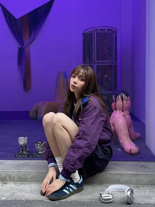 阿迪达斯 originals HANDBALL SPEUIAL 低帮 板鞋 男女同款 蓝棕（HY） 商品图6