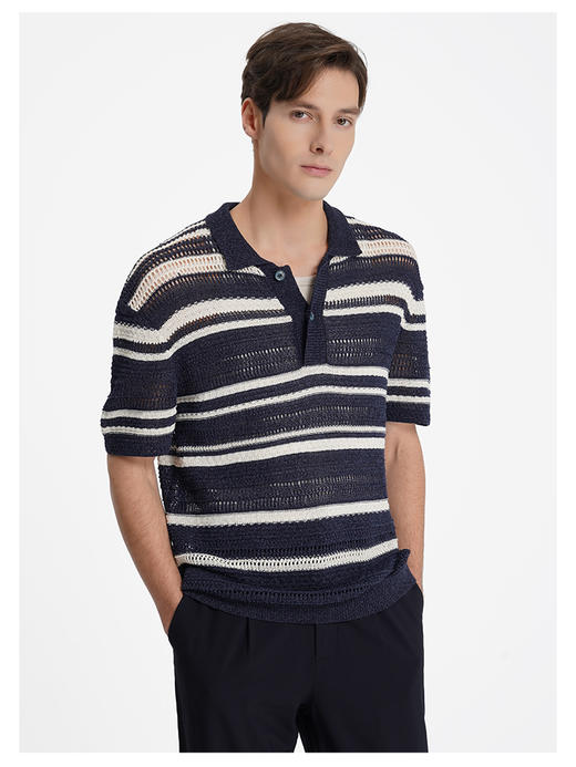 callisto桑葚蓝设计师款提花T恤 商品图2