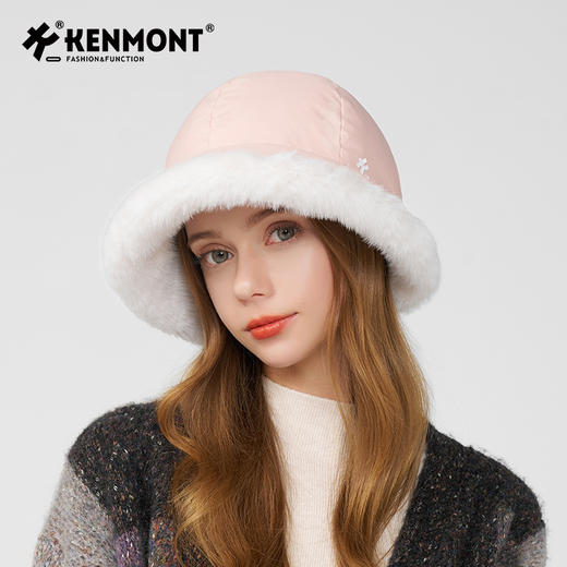 卡蒙冬款轻量化无感轻盈防泼水白鹅绒毛边盆帽KM-5282 商品图7