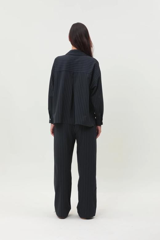 Ginette Garde  ANGELE衬衫 / GABRIEL阔腿裤-藏青条纹 商品图5