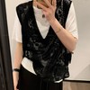 雀说法式提花蕾丝马甲春夏女时尚百搭新中式蕾丝背心叠穿设计感植绒AL 商品缩略图2