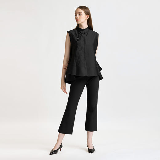 LIZZY 早秋 时尚气质百搭弹力腰洋气通勤高弹七分烟管裤7858 商品图4