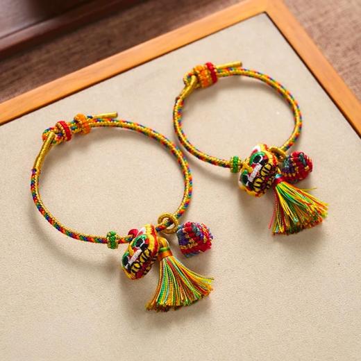 六鑫珠宝 2025新款虎头端午节五彩绳 手工编织粽子手绳 商品图1