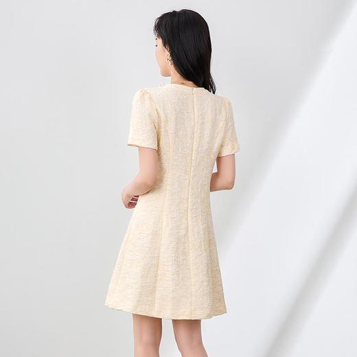 「高货wl」全新升级【铂金会员395/天猫529/差价134】(10517)洛诗琳重工浮雕提花连衣裙2025夏季法式钉钻气质收腰裙 商品图2