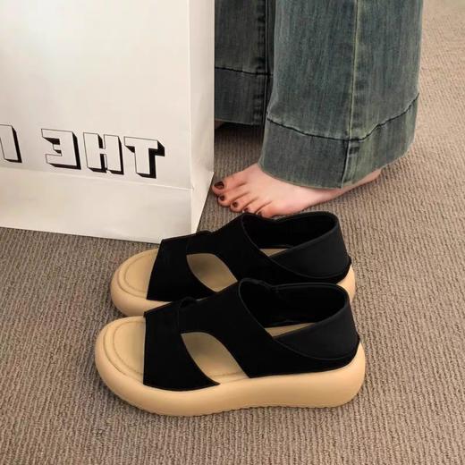 🔥很显腿细😍【  夏日厚底露趾两穿凉鞋】🌺 上脚显白舒适增高 💎 暴走一天完全不累脚🔥 商品图4