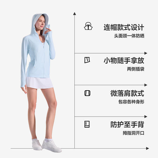 素湃Supield全波段防晒衣专业防紫外线夏季皮肤衣外套防晒服女男F306B 商品图2