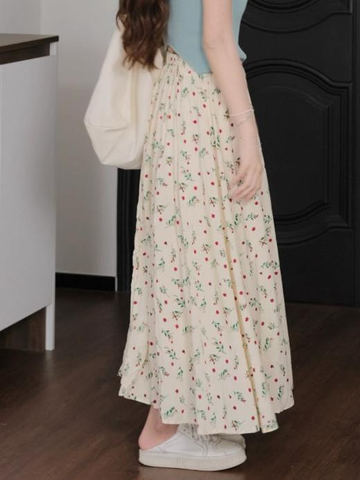 【百图lulu定制】【樱桃红了半裙】A字甜美显瘦  雪纺半身裙 商品图1