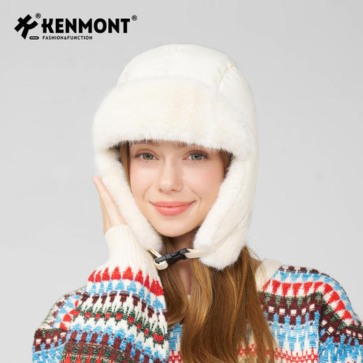 卡蒙易收纳两戴白鹅绒轻便防泼水羽绒护耳帽KM-5281 商品图3