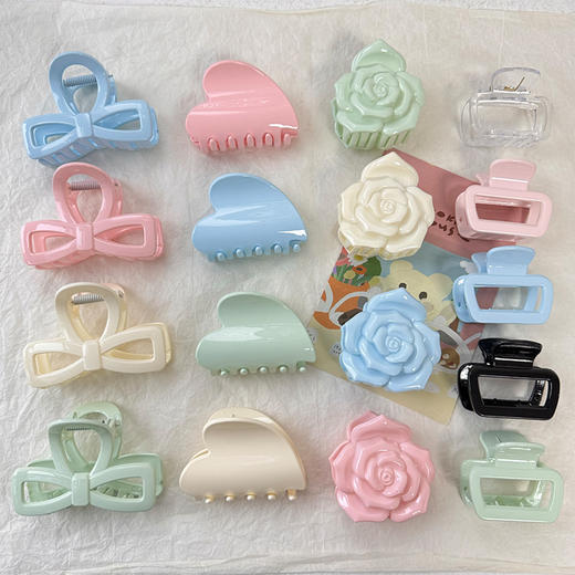 春日马卡龙多色中号淡彩抓夹纪念日百货门店同款162279711 商品图0