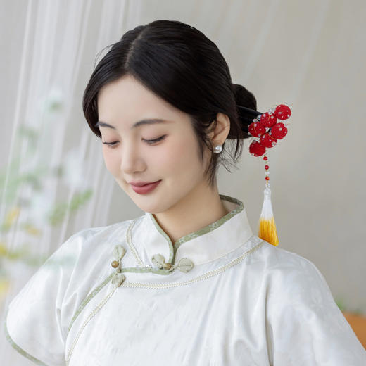 苏苏姐家霓裳五韵发簪手工DIY饰品配饰蕾丝线毛线团材料包 商品图3