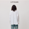 LIYIHAN  白上白几何拼接设计感纯棉衬衫休闲时尚简约 商品缩略图1