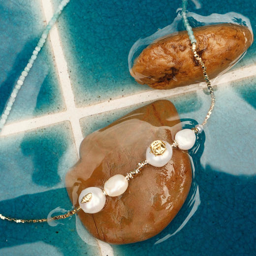 lost in echo2025夏季新款高级度假天河石精致超轻多层叠戴细手链 商品图1