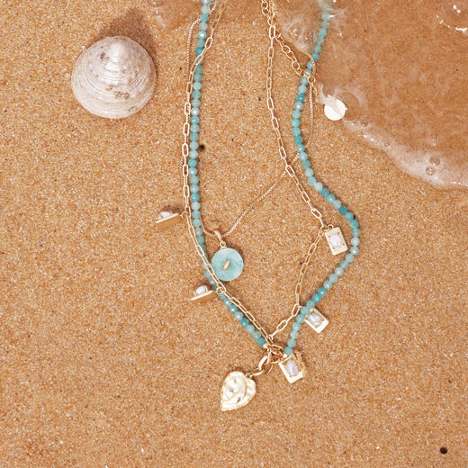 lost in echo2025夏季新款度假异域多层叠戴高级手工金币珍珠项链 商品图0