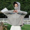 【2025新款黑胶防晒衣】夏季冰丝透气防紫外线披肩户外斗篷式防晒服 商品缩略图5