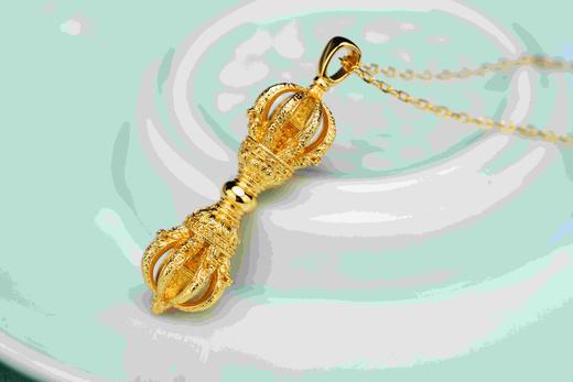 金刚杵吊坠【镀18k金】 商品图1