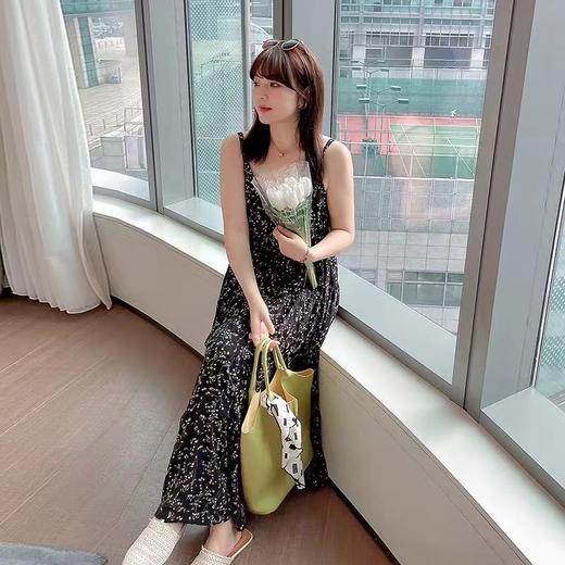 超值购【诗铭洛可】XCY805连衣裙碎花吊带大码显瘦中长裙C3-2/B16-1/B16-2 商品图2