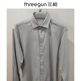 Threegun三枪 【水光棉】纯色长袖男士休闲衬衫-82023A011