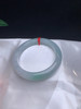 620016，57.5糯冰飘绿手镯，清新细条正圈，飘一抹色，整体种水不错 商品缩略图4
