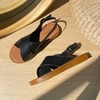 【懒人百搭款，遮肉显脚小】夏季新款女意大利凯撒KAISER软底软面牛皮凉鞋外穿时尚松弛感厚底勃肯拖鞋 商品缩略图9