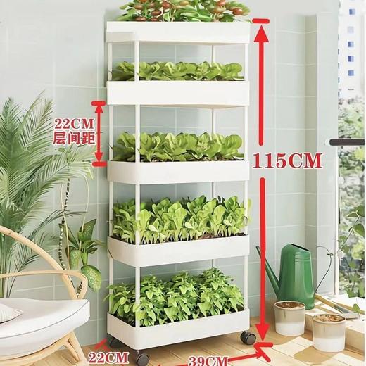 阳台种菜神器 立体小菜园 多层小推车置物架厨房蔬菜篮家用种菜盆缝收纳架 商品图9