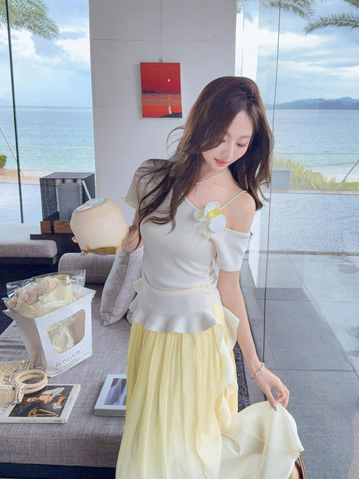 张心子【柔光幻纱】温柔风渐变气质半身裙 U2505036 商品图10