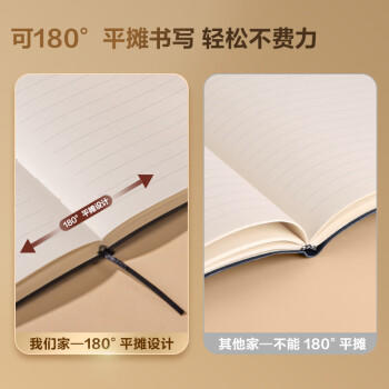 得力（deli）可定制笔记本时尚皮面本商务羊巴皮记事本A5/80张黑色单本装BP107 商品图0