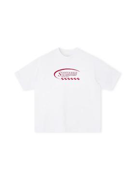 EviStub/E-5XDX627/270G海岛棉水洗复古赛车主题水浆印花短袖T恤