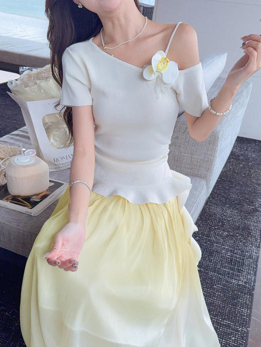 张心子【柔光幻纱】温柔风渐变气质半身裙 U2505036 商品图8