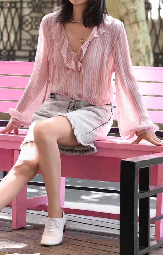 TYNVIE 阔腿牛仔短裤-灰黑色 商品图9