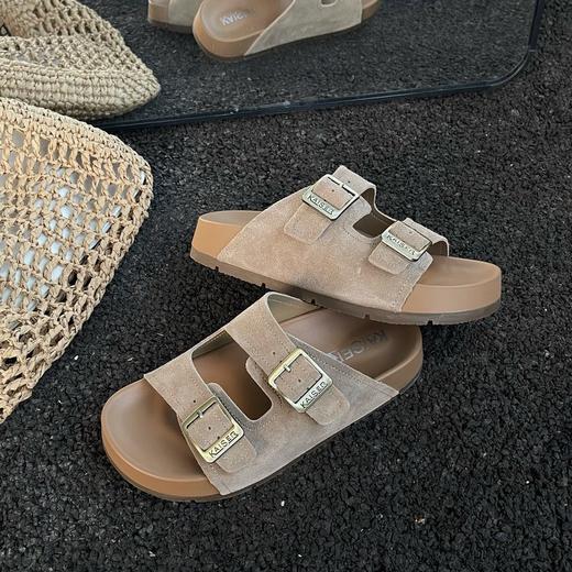 凯撒KAISER 真皮厚底勃肯拖鞋 商品图8