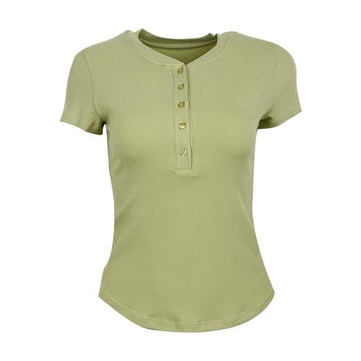 跃牌【周游世界系列】春夏新款瑜伽服女透气弹力跑步运动短袖上衣TP0934 商品图4