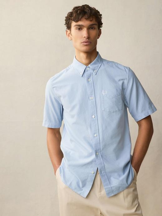 F.P 麦惠 夏季新款 全棉洗水牛津纺 短袖衬衫 TX495 商品图1