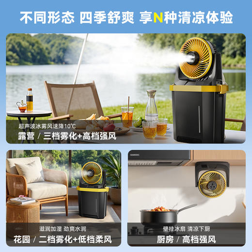 【冰雾快速降温 高风力续航20h 赠7L大水箱】卡蛙便携式喷雾风扇 商品图4