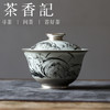 茶香记 乎上堂萱花解忘忧盖碗160ml景德镇陶瓷手绘泡茶碗茶室茶具 商品缩略图0