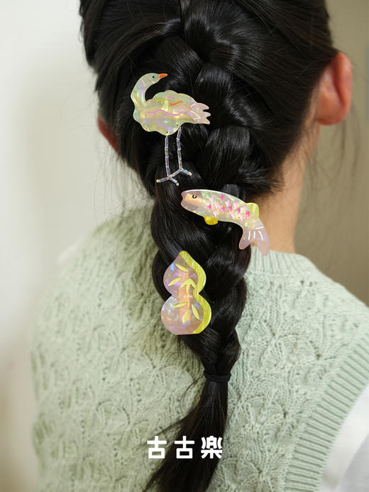 古古楽gugu经典古诗醋酸发饰 | 融合经典元素、寓意美好、独特原创设计、时尚个性 商品图4