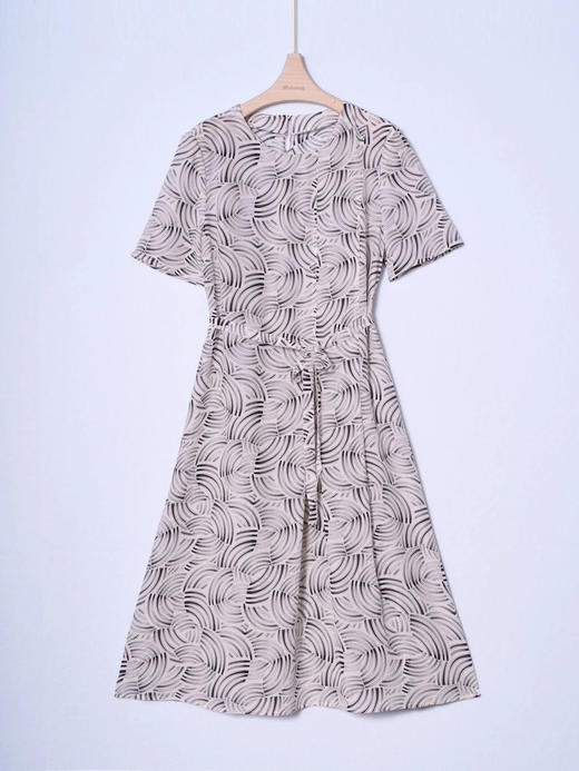 女士印花真丝连衣裙 商品图3