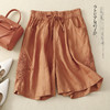 雀说新款棉麻休闲裤女蕾丝拼接阔腿裤大码薄款短裤AL8007 商品缩略图6