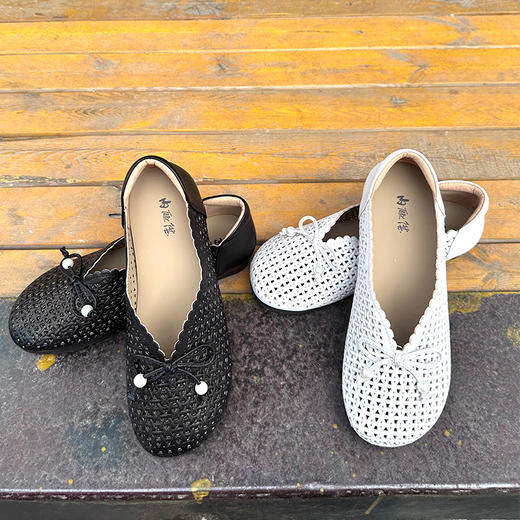 内联升女鞋女式牛皮休闲鞋4314C 商品图1