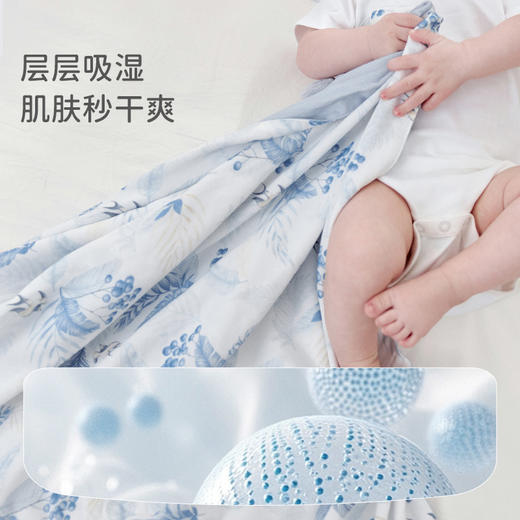 【2025年春夏新品】i-baby自然生长四层纱布低敏大方巾 商品图2