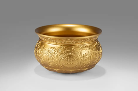 朱炳仁铜金盆聚宝-3