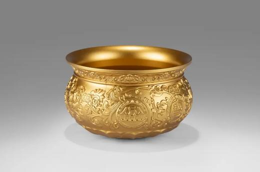 朱炳仁铜金盆聚宝-3 商品图0