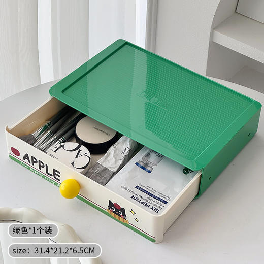 【多巴胺桌面收纳盒】抽屉式大容量杂物整理盒多功能书桌化妆品置物架。ry 商品图5