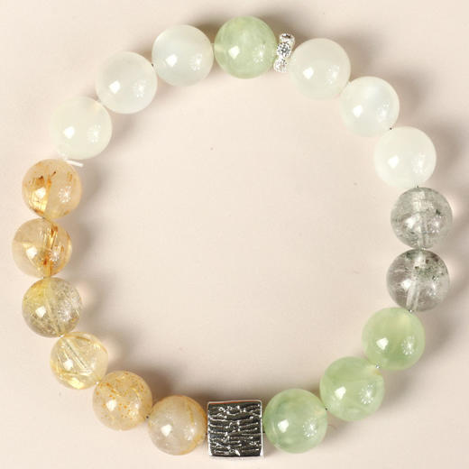 售完不补【敦煌星月·金发晶/茶晶情侣手串】小众水晶手链女设计感 鹰眼石茶晶绿幽灵手串情侣款 商品图8