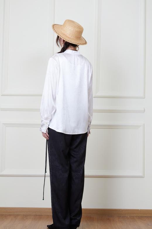 ANSUABEL 新中式暗纹提花阔腿裤 20139 商品图4