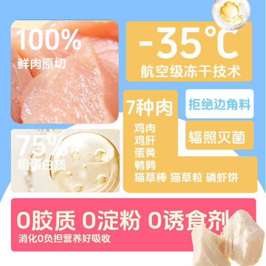冒险与它冻干零食罐装 冻干鸡肉粒 猫草蛋黄 全渠道可售 商品图2