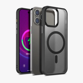 挚卫士【肤感磁吸】适用苹果14Pro手机壳iPhone14Pro保护套磁吸无线充电超薄防摔亲肤磨砂半透 午夜黑 商品图6